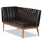 Baxton Studio Daymond Mid-Century Dark Brown Faux Leather and Walnut Brown Finished Wood 4-PC Dining Nook Set 186-11349-11351-9305-Zoro - alternate 9